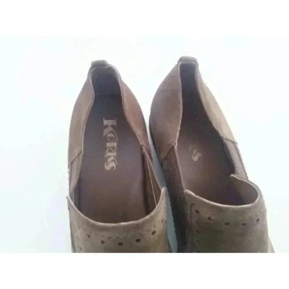 Korks Womens Gertrude Slip On Shoes Dark Brown Perforated Cap Toe 10 M - Picture 3 of 8